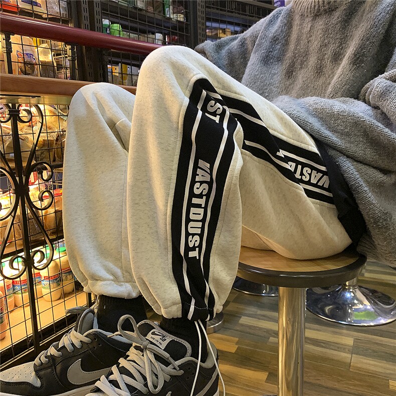 秋季新款拼接卫裤男宽松束脚裤D329-QM1085-P50-控68,男装休闲裤,电商D329