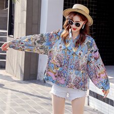 2021年夏季潮流舒适时尚个性防晒衣长袖短款直筒，女装短外套，贵人树