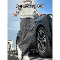 26春款立体缝线拼接高街时尚牛仔裤宽松廓形个性长裤K849TP48控88，男装牛仔裤，电商A102B