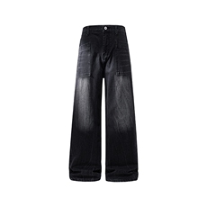 B221美式ins高街暗黑小众重工艺直筒牛仔裤LK24348-特P48控89.9，男装牛仔裤，电商B221