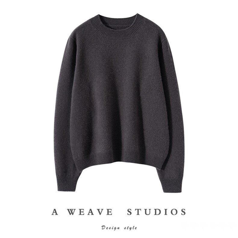 一线成衣打底衫女2024新款秋冬羊毛衫套头圆领长袖内搭针织衫毛衣，女装羊绒衫，兴泰羊绒