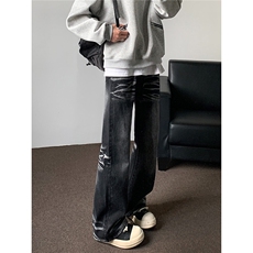 水洗设计感渐变牛仔裤cleanfit西海岸潮牌复古直筒裤子男NC1118，男装牛仔裤，星座1116A-1（原606A）