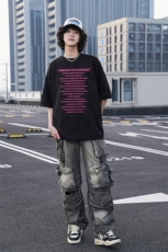 已注册直播抖音得物高品质重磅麂皮绒男短袖T恤T4511P25控价39，男装T恤，电商C408(原B339-1)