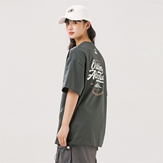 2024夏季新款男装日系潮牌纯棉印花圆领宽松短袖休闲T恤T898-F40，男装T恤，电商A101（原外27）