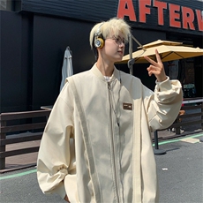 XJ412-特P70控128秋季美式复古设计棒球服夹克男女宽松休闲外套，男装夹克，电商B370
