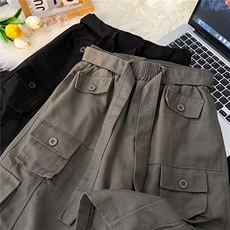 日系工装短裤男夏季港风cec直筒潮牌简约五分休闲裤子KK209-P40，男装牛仔裤，星座911-3