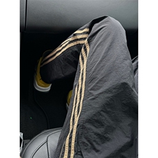 三条杠条纹裤子男速干降落伞兵直筒休闲长裤1611B-KK07-P38，男装休闲裤，星座1611B
