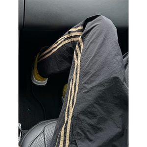 三条杠条纹裤子男速干降落伞兵直筒休闲长裤1611B-KK07-P38图片
