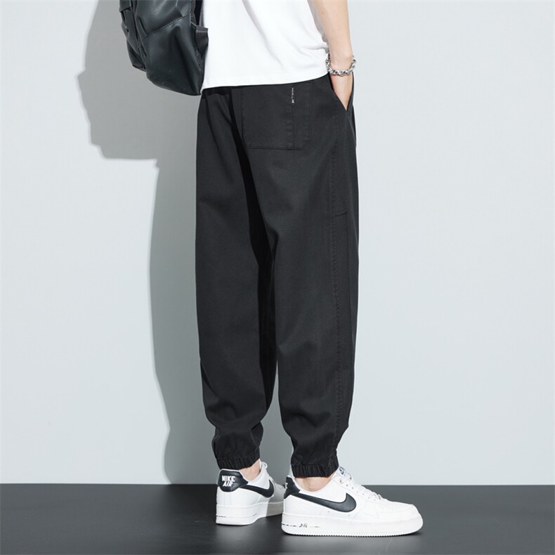 裤子男春夏季新款潮牌宽松直筒垂感抽绳束脚休闲运动裤821-P55，女装休闲裤，电商A178