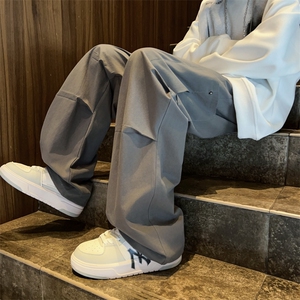 街头直筒裤宽松长裤休闲裤子男款潮牌痞帅工装裤 K7419-P38图片