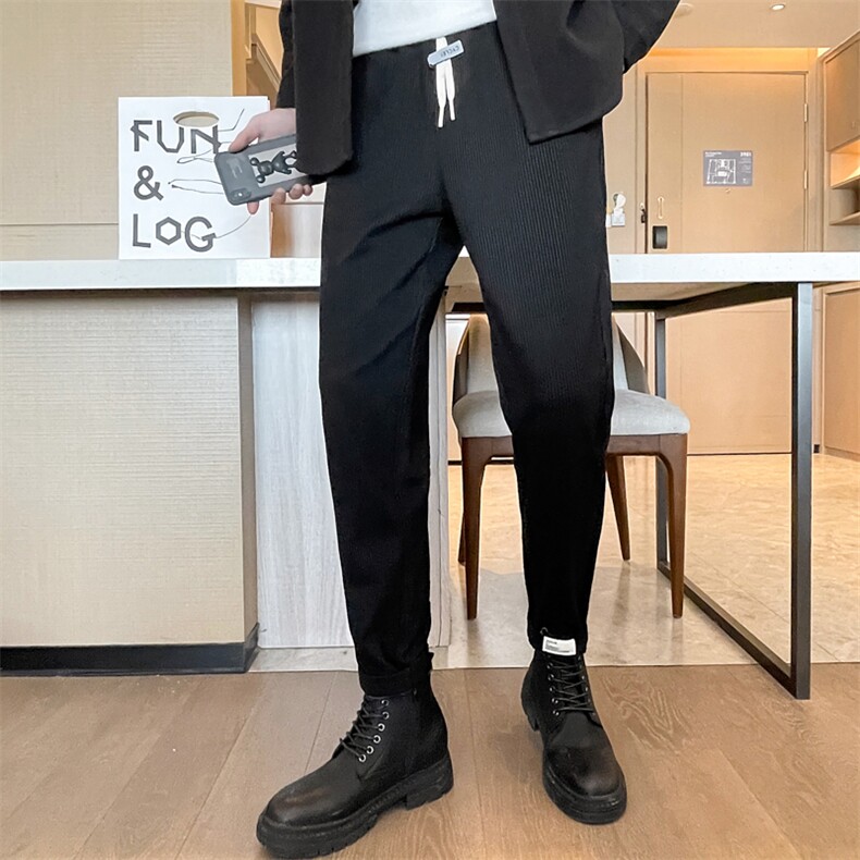 CK3060P68控98只有加绒西裤潮流小脚高级九分裤痞帅裤子秋冬新款,男装西裤,星座102A（原电商D309-1）