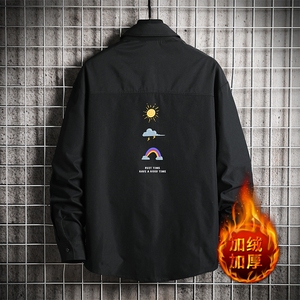 CS15141-P38加绒款-P48 长袖衬衫男士大码宽松衬衣男寸衫男寸衣图片