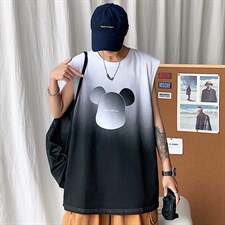 夏季港风宽松青少年休闲背心TC1105-P25，男装T恤，星座717