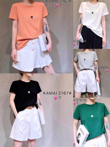 韩版蕾丝领T恤，女装T恤，卡麦