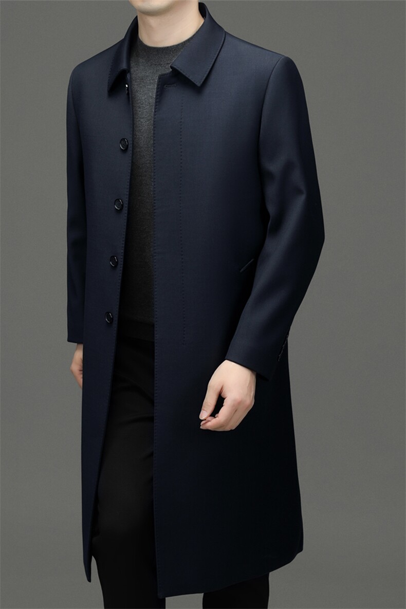 HM8089男士2023年春季新款长袖外套翻领休闲青年风衣P286,男装风衣,电商B360
