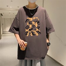 短袖男夏宽松纯棉T恤男百搭港风韩版情侣中性日系潮DT0267P20，男装T恤，星座1016-1（原电商B408-1）