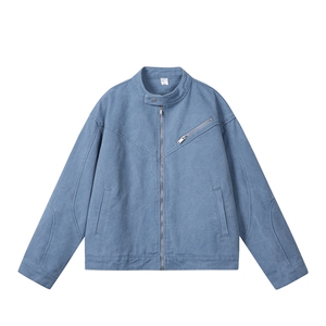 水洗牛仔外套男款春美式痞帅上衣服宽松休闲工装夹克JK1323-P98