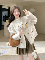 新品现货皮毛一体外套2C087-9283-P199-K279，女装毛呢外套，2C087