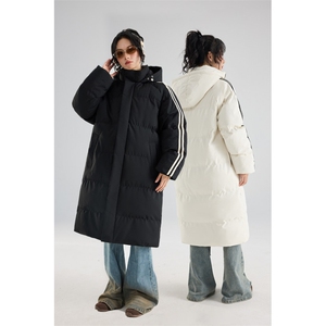 2025条纹长款防寒户外秋冬季棉服棉衣外套过膝棉袄HZ8818-P108