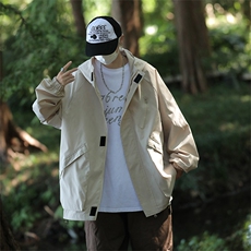 秋冬季上新冲锋衣大码黑色潮酷宽松工装风男夹克外套-JK01-P78，男装夹克，星座716-1