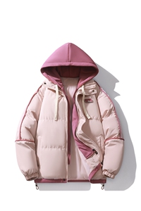 潮牌美式复古假两件连帽棉服男冬季潮牌棉服外套MY0888-P82图片
