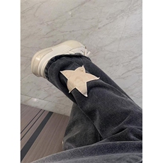 高街星星牛仔裤男女秋冬年直筒垂感宽松阔腿裤N185，男装牛仔裤，星座1116A（原606A-3）