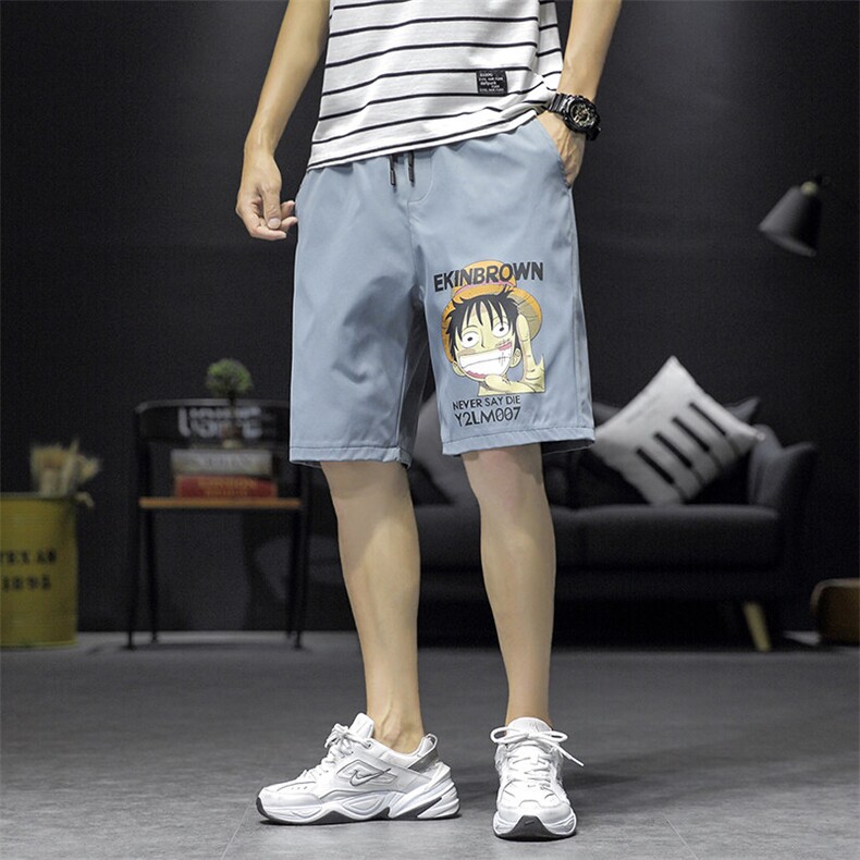 1港风休闲大码M-5XL运动5分裤原宿潮流五分裤男中裤7166P25控38，男装牛仔裤，星座226-2