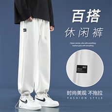 束脚卫裤美式潮牌春秋季宽松长裤子运动休闲裤WK06-1特批26，男装休闲裤，星座718-1