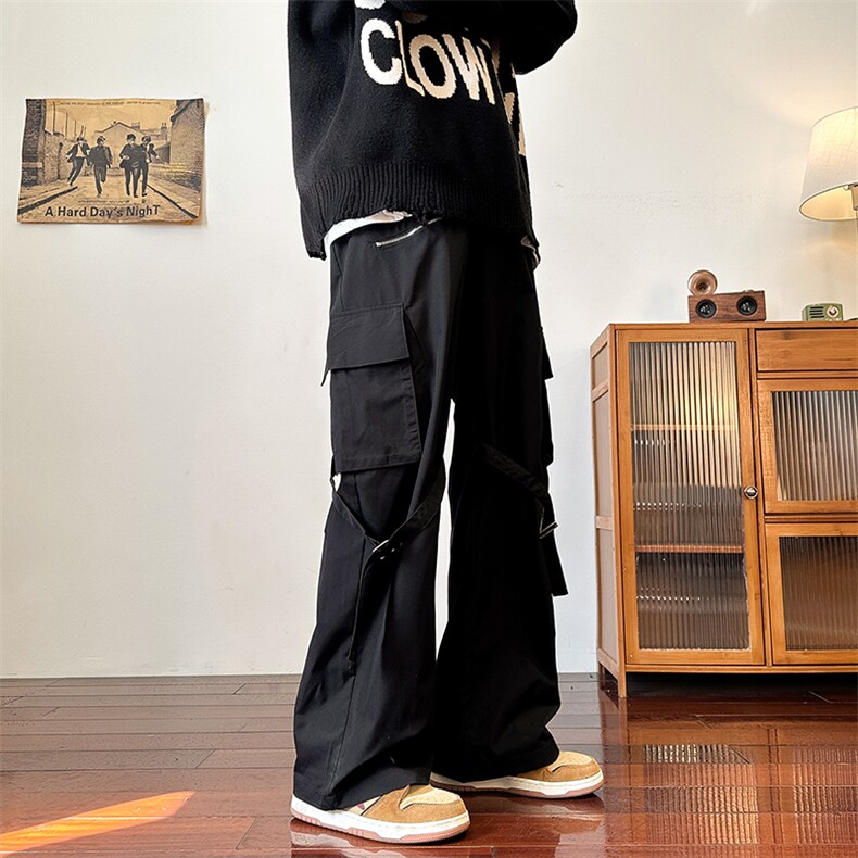 美式机能风冲锋裤男春秋季潮牌ins休闲运动长裤工装裤 K5217-P40图片