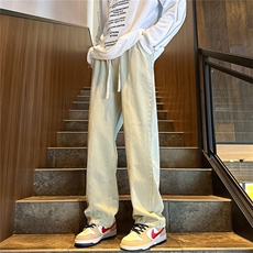 K1223-p35-控58oversizecleanfit牛仔裤褶皱直筒裤老爹裤长裤，男装牛仔裤，星座103A-1