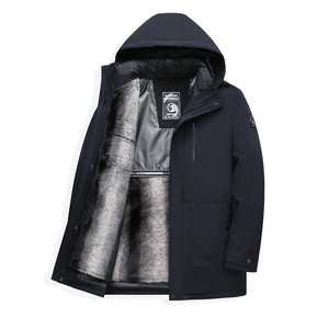2025新款【可拆卸内胆】90白鸭绒连帽羽绒服外套男90绒新标图片