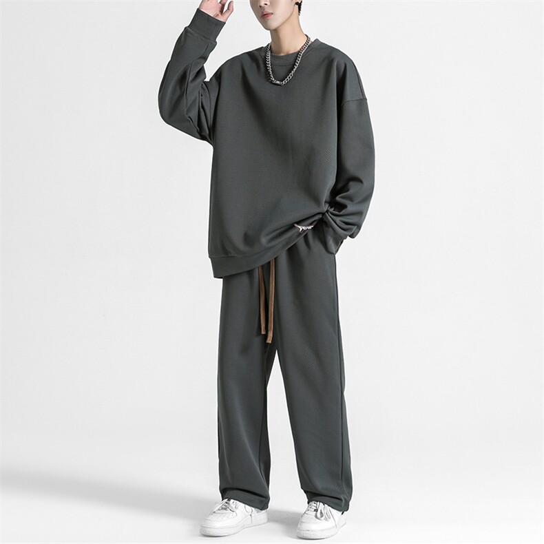 新款百搭设计感大斜纹面料无影墙套装TZ2603-P90控138，男装休闲套装，星座717