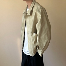 主推现货新款立领皮衣外套男宽松休闲机车皮夹克A351-AP2465-P105，男装夹克，电商A351
