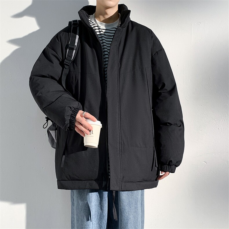 现货美式高街休闲夹克冬季立领纯色三防户外工装加厚棉服外套,男装夹克,电商A443