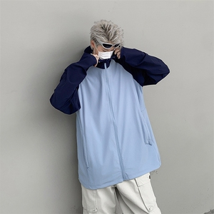 UPF50+插肩袖连帽冰丝防晒衣男女24夏季新款防晒罩衫薄款休闲外套图片