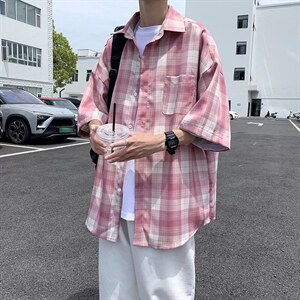 短袖衬衫春款男港风潮流C728P30图片