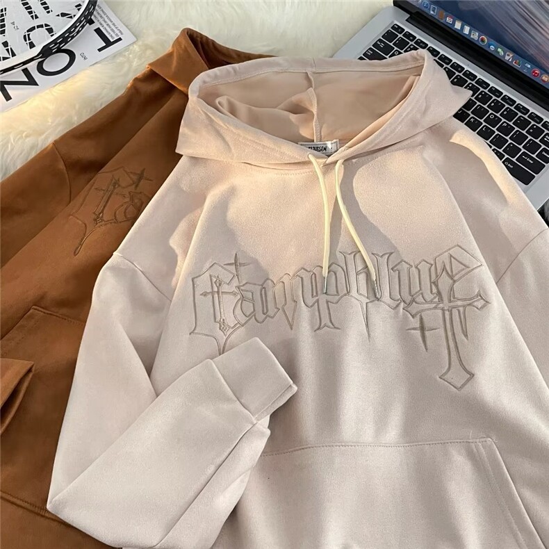 麂皮绒刺绣卫衣男潮ins港风潮流Y8508P50,男装卫衣,星座1116-2