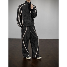 可二开脏脏灰扎染大码M-5XL卫衣WY78064P68卫裤WK78065P68套装，男装休闲裤，星座227-7