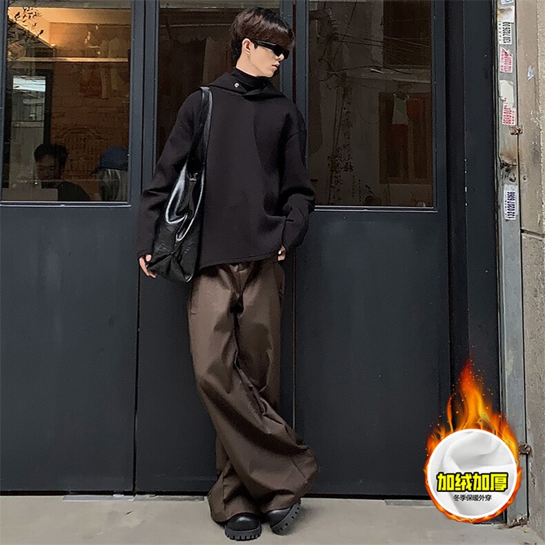 480G重磅加绒硬挺boxy男女秋冬美式高街结构一粒扣连帽卫衣厚外套，女装短外套，电商A486