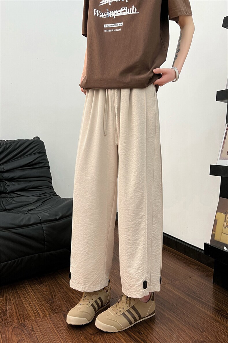 2025夏季新款潮牌百搭直筒阔腿裤休闲小脚九分裤男2533-P40控59,男装休闲裤,电商C305A