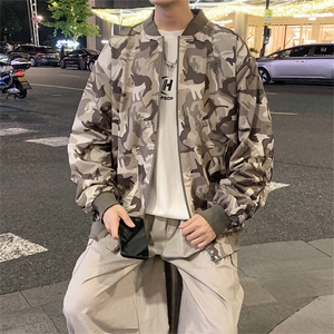 春季飞行服夹克外套男简约休闲百搭棒球服上衣 迷彩P65 JK837-P60图片