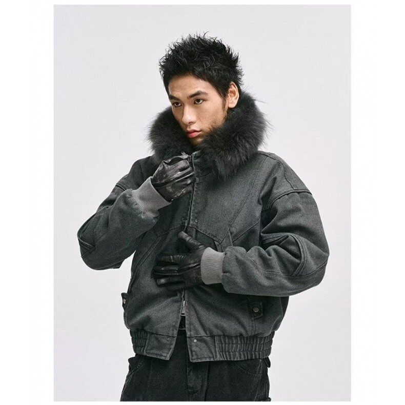 网图慎用品质版连帽加绒可脱卸毛领棉服棉衣XZ212-QW2707-P190,男装棉衣,星座212