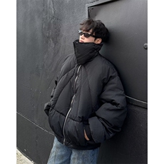 秋冬高街加厚立领防水压褶重磅cleanfit盔甲棉服棉衣MD265，男装棉衣，星座1116A-1（原606A）