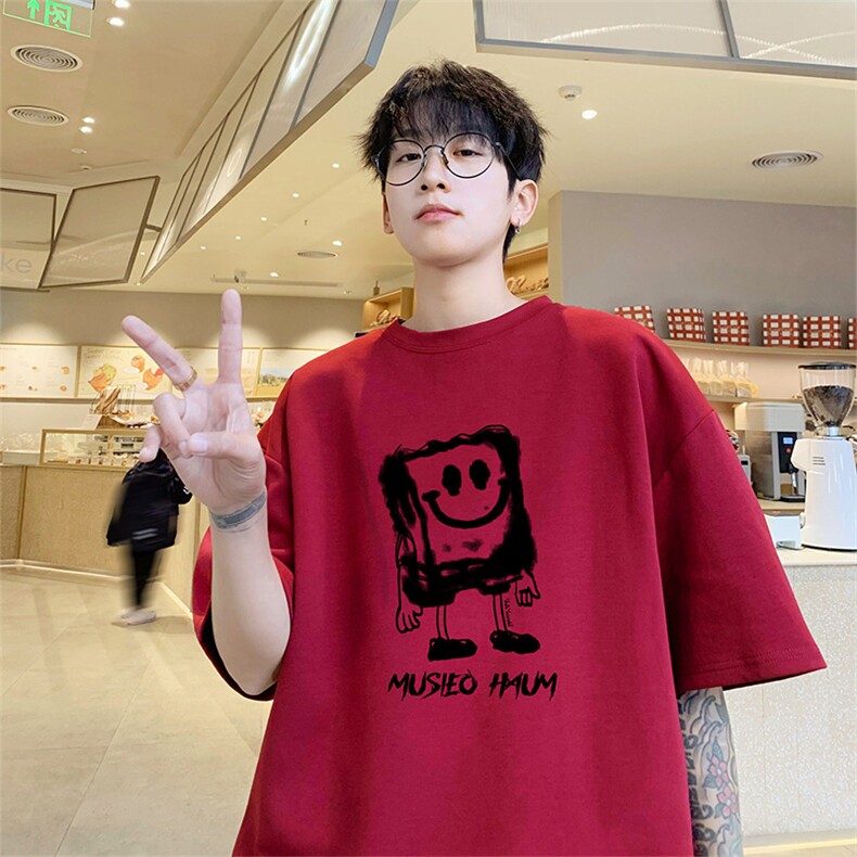 已注册直播得物重磅短袖T恤280克TB4367批28纯棉220克T4367P23,男装T恤,电商C408(原B339-1)