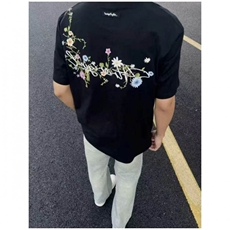 刺绣T恤男女韩版潮流短袖高街帅气2025夏季ins体恤ST555-P38，男装T恤，星座412-1