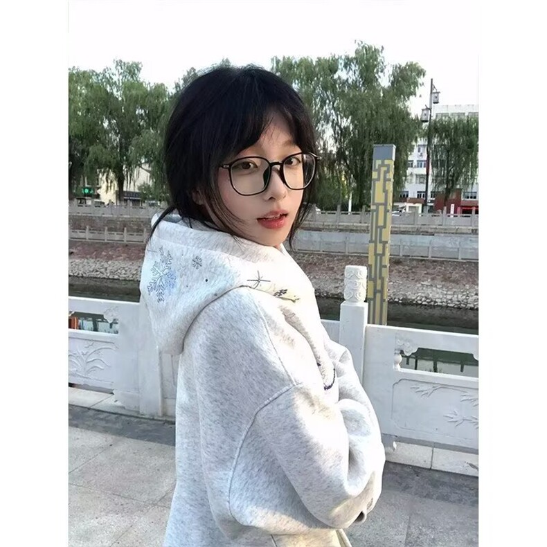 日系时尚流行连帽卫衣套头女原宿气质潮流慵懒简约文艺新款WY3293,男装卫衣,星座516A