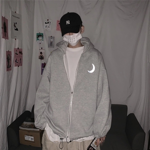 @秋冬新款 反光印花 休闲卫衣外套男 C37/P60 限价78图片