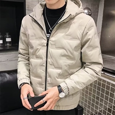 连帽羽绒服男士短款冬天年新款冬季潮牌潮流帅气加厚冬装外套，男装羽绒服，星座1013-1