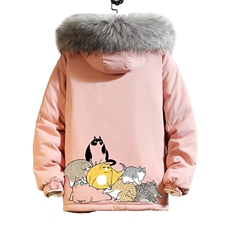 MM48155-P130冬季大毛领衣男士大码加厚袄男服砖墙，男装棉衣，电商A040A
