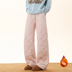 加棉加厚长裤D7026-TP5578韩系高级感夹棉直筒阔腿棉裤男女，男装棉裤，电商A102